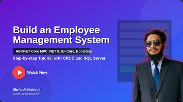 ASP.NET Core MVC CRUD with Entity Framework Core | Employee Management System in Bangla