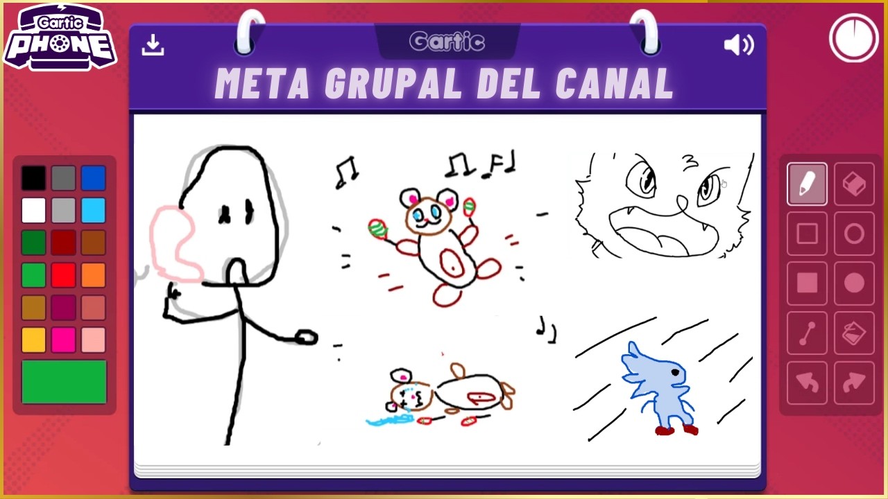 PRIMERA META GRUPAL DEL CANAL 🥳 ~ GARTIC PHONE FT. CRIS AIDUSKAA SUKI ...