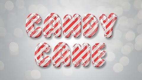 Glossy Candy Cane Text Effect || PHOTOSHOP