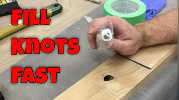The fastest way for filling knots in wood with epoxy