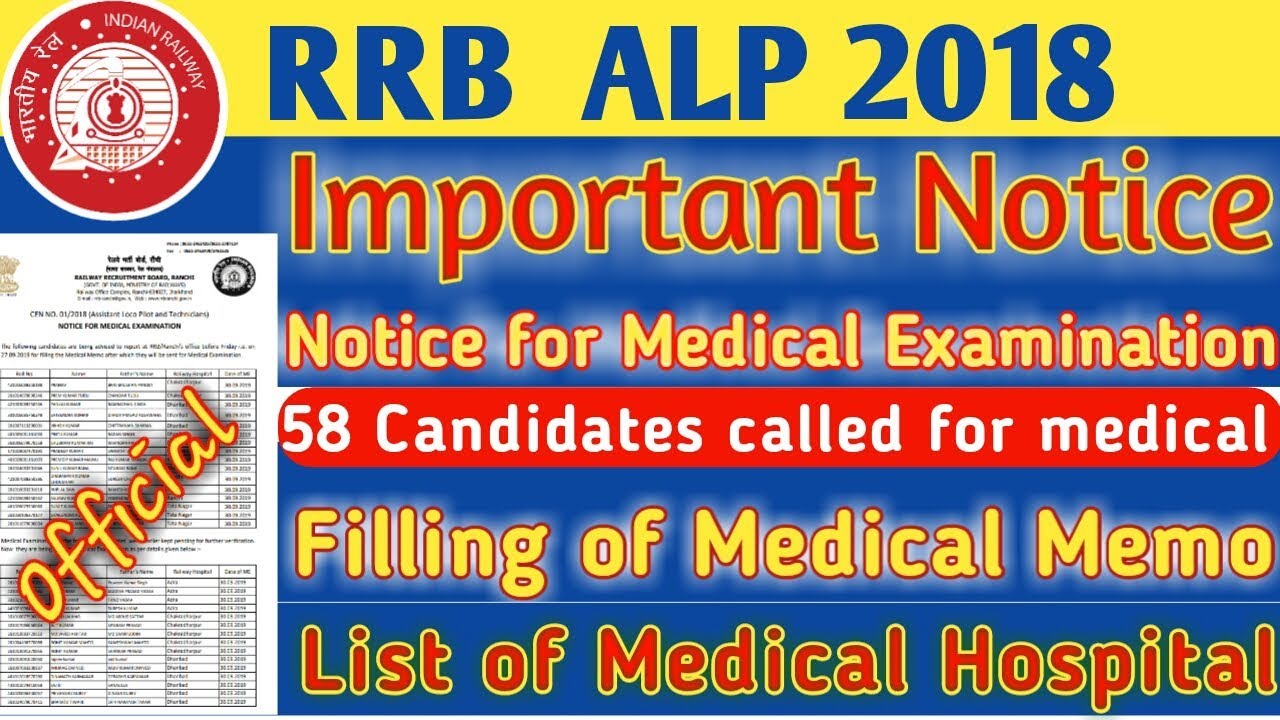 RRB 2nd Panel list Released/ 58 candidates selected for medical