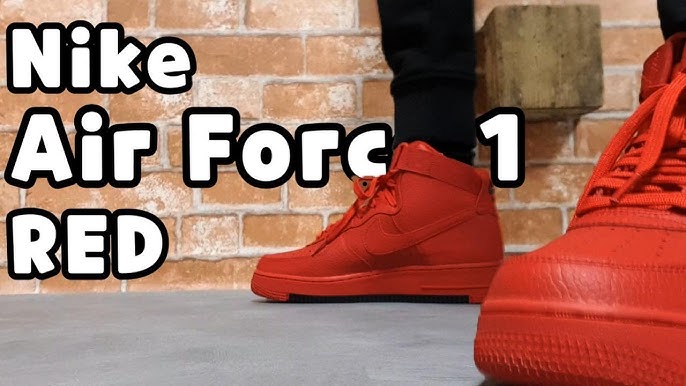 Nike Air Force 1 High University Red Black shoes 