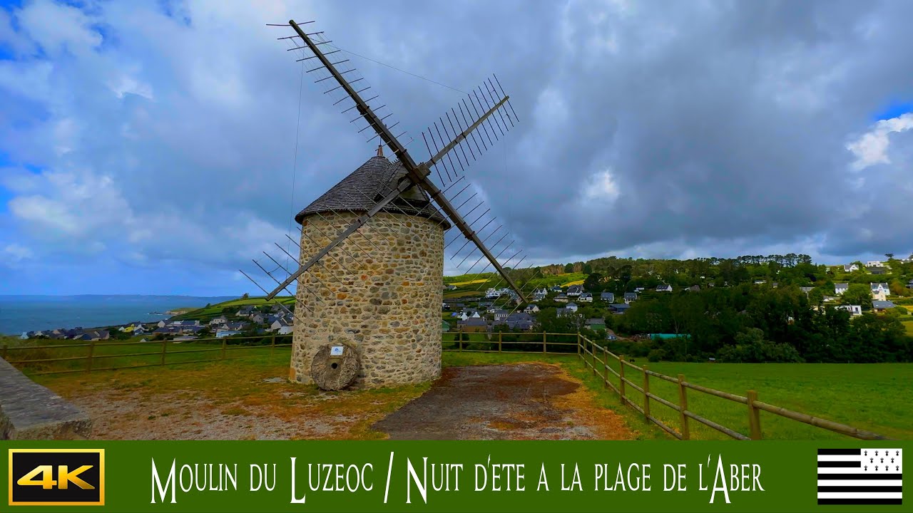 Moulin de Luzeoc, Four a c de haux Rozan, Nuit d'été à la plage de l'Aber Crozon Bretagne Teil 16