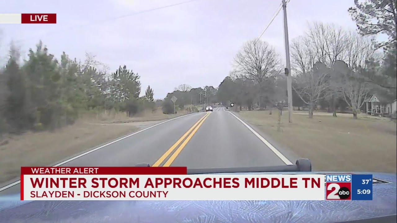 Winter storm approaches Middle TN - YouTube