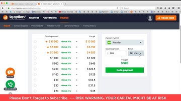 How to Deposit Money in IQ Option Binary Option Broker With SKrill/Neteller - Binary Tom