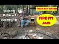 Cigar Box Guitar - Fire Pit Jam with Black Lightning.