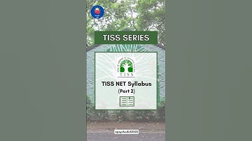 TISS NET Syllabus - Part 2 #tissnetexampreparation