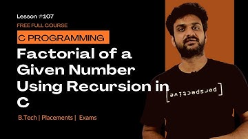 Factorial of a Given Number Using Recursion in C || C Programming || Lab Program 28 || Lesson 107 ||