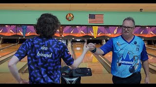 Step ladder finals Walter Ray Williams Jr with Deo Benard at PBA/PBA50 in Houston TX on 121723