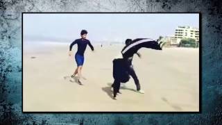 Tiger Shroff Showing Amazing Stunts