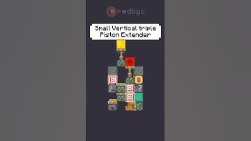 Small Vertical Triple Piston Extender. #minecraft #mc #mcpe #gaming #shorts