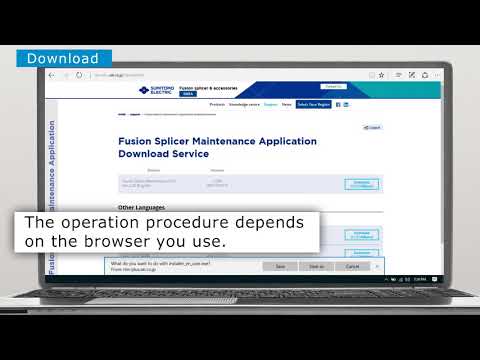 Install procedure of Fusion Splicer Maintenace Application