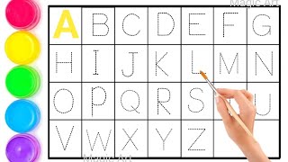 ABC, Alphabet song, ABCD, A to Z, Kids rhymes,  writing along dotted lines for toddler