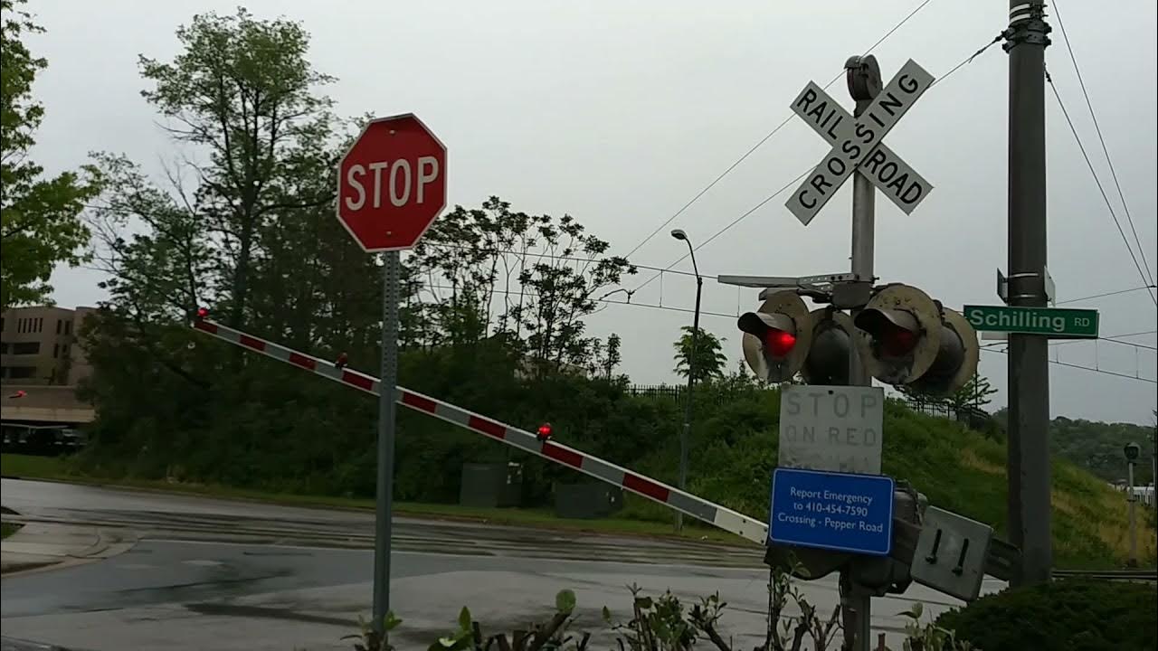 MTA Light Rail Railroad Crossing, Schilling and Pepper Rd