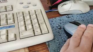 Vintage computer 486dx with wireless keybo and mouse