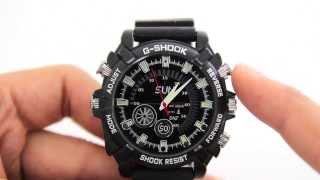 Review of Spy G-shock Full HD 1080p Night Vision Waterproof Watch with video demo