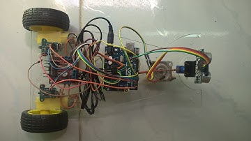 [Demo] - xe tự động tránh vật cản bằng sóng cảm biến siêu âm.