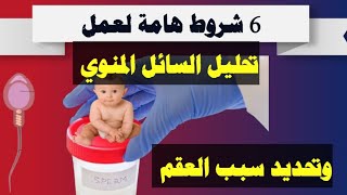 تحليل السائل المنوي - 2 | ما هي الشروط الهامة وتجنب مخالفة هذه التعليمات