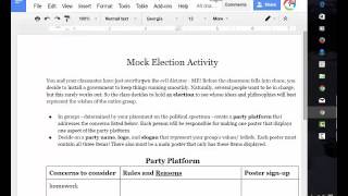 Mock Election Activity