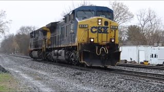 RARE! Two CSX YN2 AC4400CW Engines on light Power Move to Rotterdam