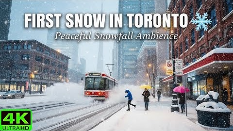【4K】Toronto’s First Snowfall 2025 ❄️ | Downtown Snow Walk ASMR 🌨️ (November 2025)