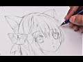 How to draw Anime "Neko" (Anime Drawing Tutorial for Beginners)