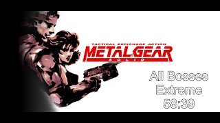 Metal Gear Solid All Bosses Extreme in 58:39 *WR