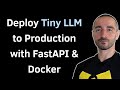 Deploy tiny llm to production merge lora adapter push to hf hub rest api with fastapi  docker