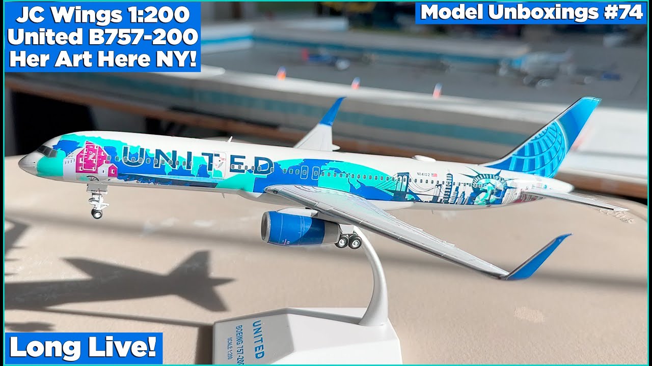 JC Wings 1:200 United B757-200 Heart Art Here NY Unboxing! | Model JC Wings 1:200 United B757-200 Heart Art Here NY Unboxing! | Model