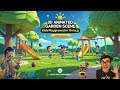 3D Garden Animation using HTML, CSS & JavaScript | Interactive Playground + Cricket Scene Three.js
