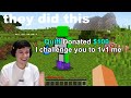 I Challenged POPULAR Minecraft Streamers To 1v1 Me...