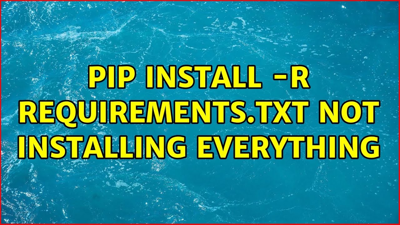 Pip install r requirements
