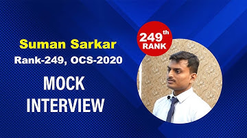 Suman Sarkar, Rank-249, OCS 2020 | Vajirao IAS Academy