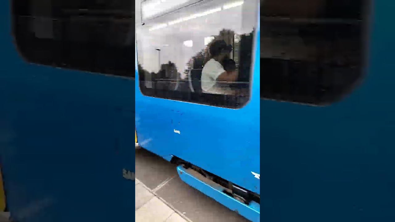 British rail class 399 stagecoach Yorkshire supertram on the tram train to Rotherham parkgate