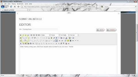 Editing Text - Joomla