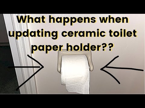 Porcelain Toilet Paper Holder Ceramic Wall Mount White