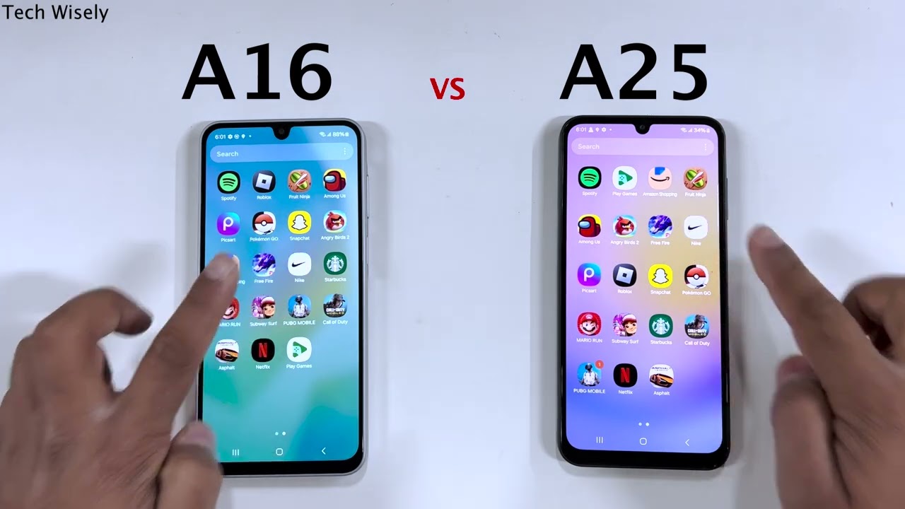 SAMSUNG A16 vs A25 - Speed Test