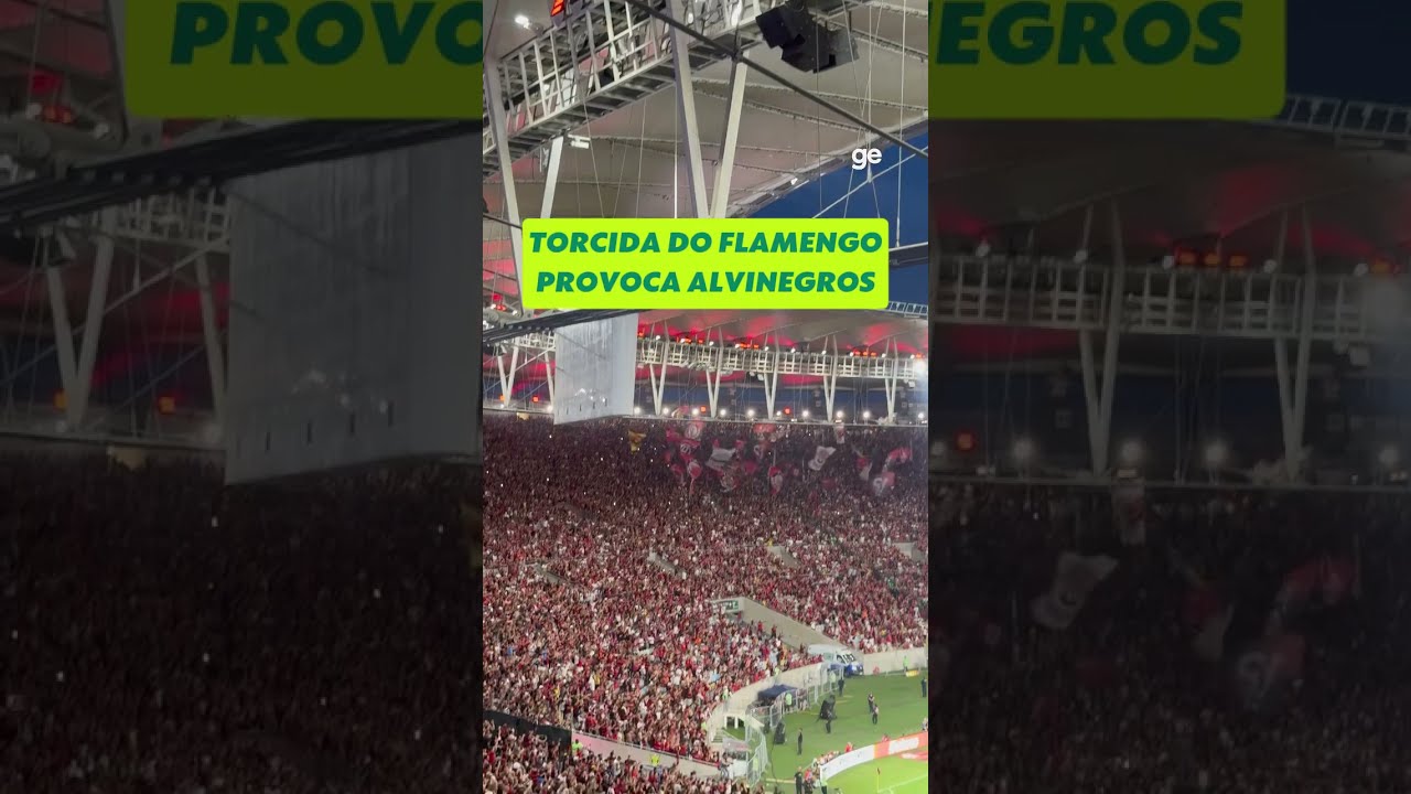 TORCIDA DO FLAMENGO PROVOCA ALVINEGROS | #shorts | ge.globo