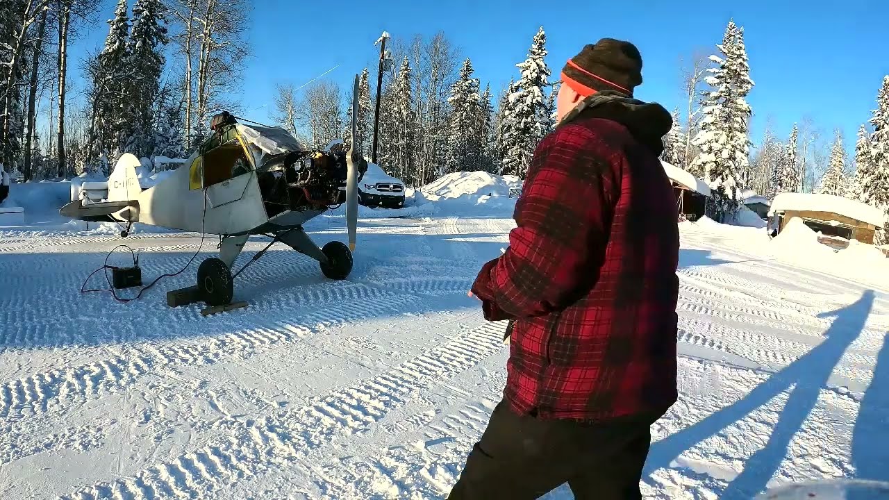 Super cub самолёт, попытка его запустить