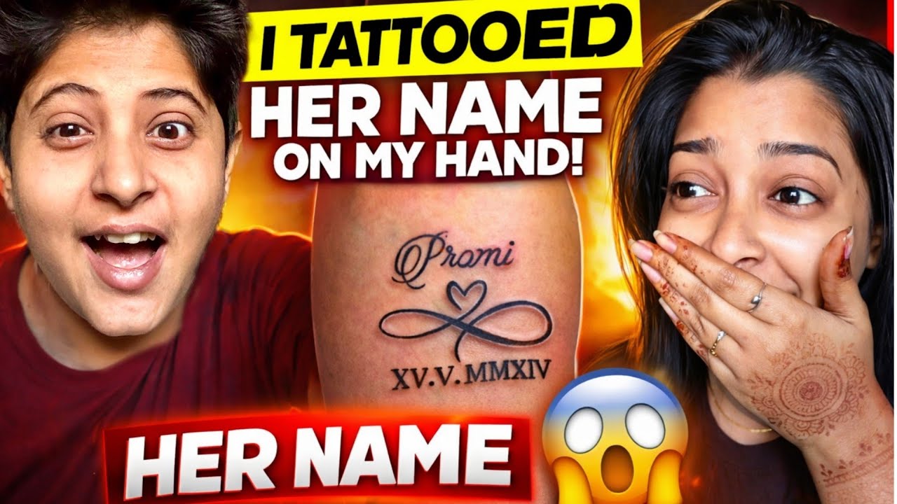 I Tattooed Her Name On My Hand 😱 Pre Birthday Gift 🎁 #love #prebirthdaygift #tattoo #vlog
