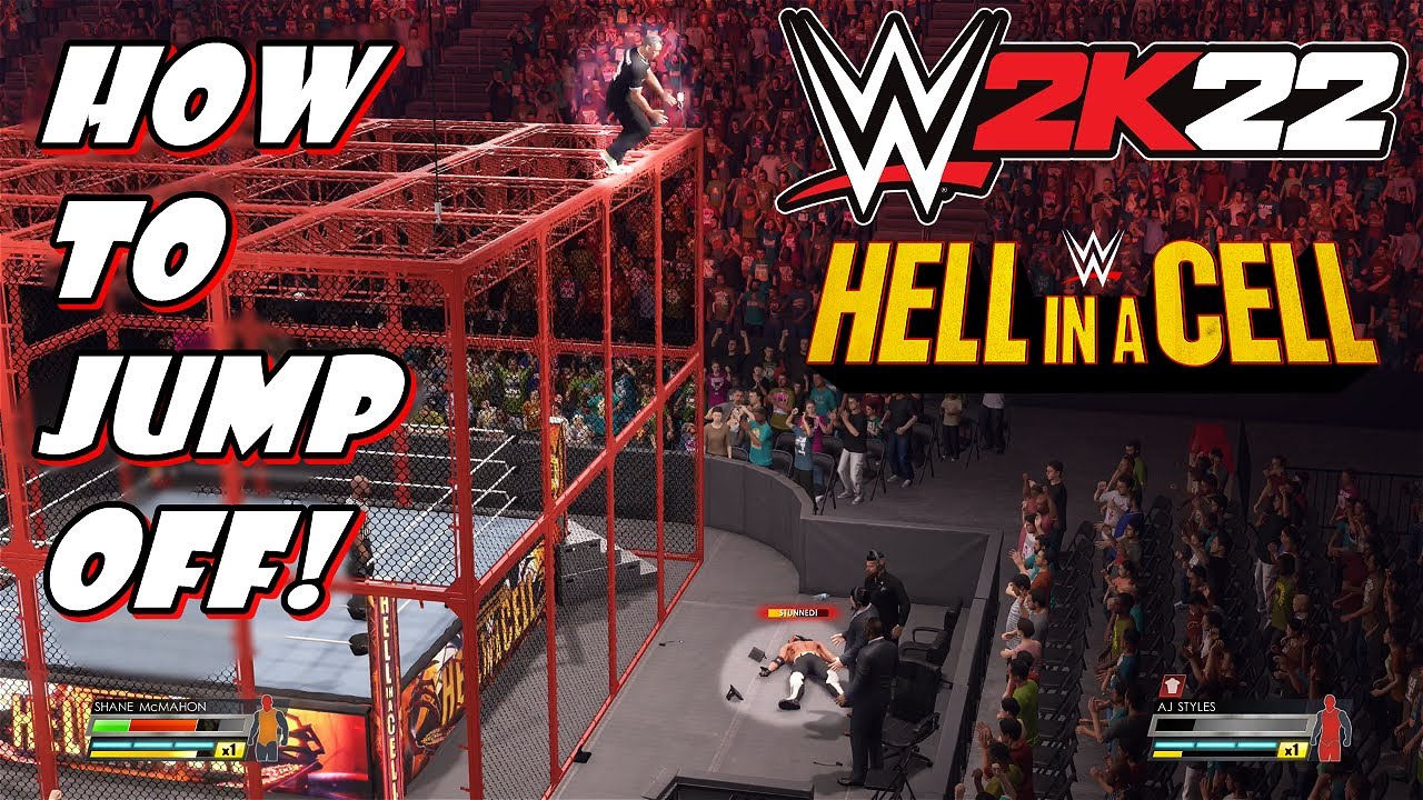 WWE 2K22 - How To Jump Off Hell In A Cell (HIAC)