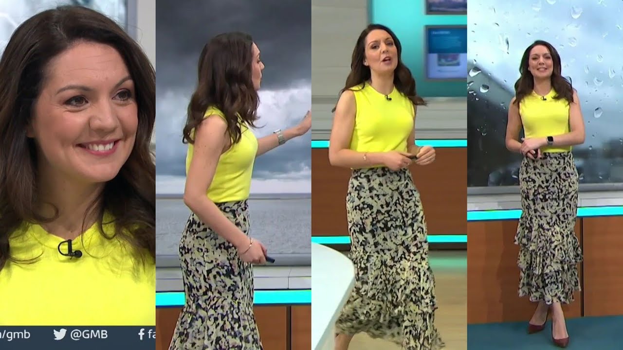 Laura Tobin-Yellow Top & Skirt Weather 31st March 2023 HD - YouTube