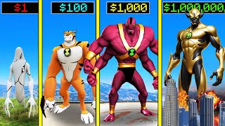 GTA 5 : $1 BEN 10 to $1,000,000,000 ULTIMATE GOLD ALIEN in GTA 5!