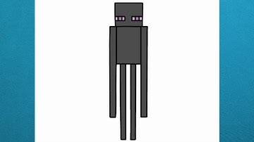 How to draw Enderman from Minecraft