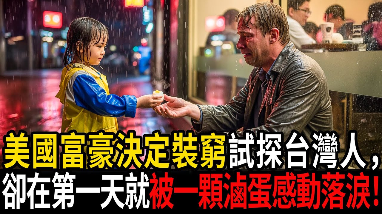 美國富豪決定裝窮試探台灣人，卻在第一天就被一顆滷蛋感動落淚！