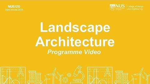 CDE e-Open House 2025: Landscape Architecture (Programme Video)