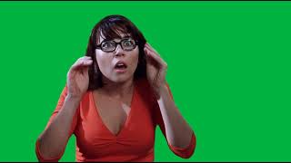 Velma Putting her Glasses on Green Screen