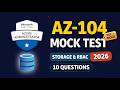AZ-104 Mock Test 2026 Azure Storage & Access Control — 10 Questions Most Candidates Fail