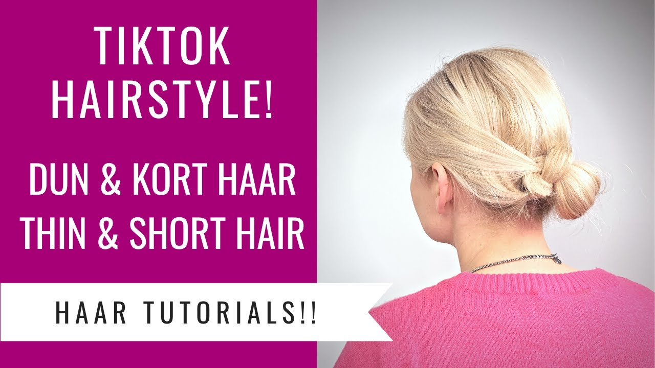 TIKTOK HAIRSTYLE → maar dan in DUN HAAR! | LOW BUN IN THIN SHORT HAIR | Dazzling Beauty