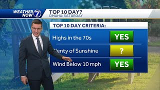 Cool start Saturday, Top 10 Day potential